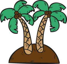 Palm Trees Outline Icon Svg Set, Free Vectors File
